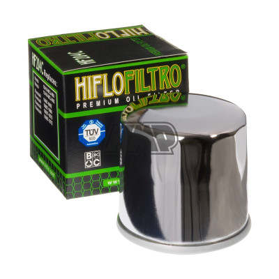 Filtro óleo ARCTIC CAT / HONDA / KAWASAKI / MERCURY / SUZUKI TRIUMPH / YAMAHA - cromado - HIFLOFILTRO